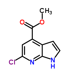 6-氯-7-氮杂吲哚-4-羧酸甲酯结构式