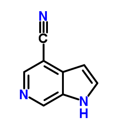 1H-吡咯并[2,3-C]吡啶-4-甲腈结构式