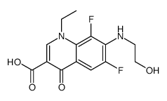 1-ethyl-6,8-difluoro-7-(2-hydroxyethylamino)-4-oxoquinoline-3-carboxylic acid结构式