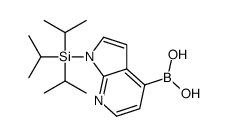 1-(triisopropylsilyl)-1H-pyrrolo[2,3-b]pyridin-4-ylboronic acid结构式