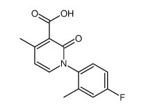 1-(4-fluoro-2-methylphenyl)-4-methyl-2-oxopyridine-3-carboxylic acid结构式