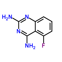 2,4-二氨基-5-氟喹唑啉结构式