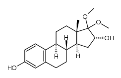 17,17-dimethoxy-1,3,5 (10)-estratriene-3,16α-diol结构式
