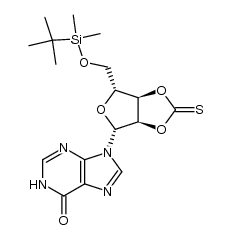 D-2',3'-O-thiocarbonylene-5'-O-tert-butyldimethylsilyl inosine结构式
