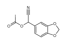 &alpha;-acetoxy-2-(3,4-methylenedioxyphenyl)acetonitrile结构式