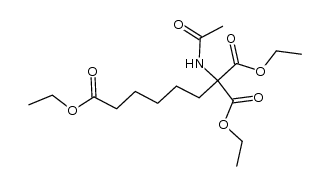 Diethyl 2-acetamido-2-ethoxycarbonyloctanedioate结构式