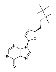 5'-O-(tert-butyldimethylsilyl)-2',3'-didehydro-2',3'-dideoxyinosine结构式