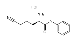 (R)-2-amino-5-cyano-N-phenylpentanamide hydrochloride结构式