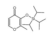 2-methyl-3-((triisopropylsilyl)oxy)-4H-pyran-4-one结构式