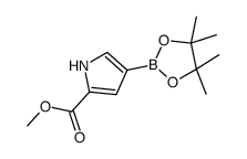 4-(4,4,5,5-四甲基-1,3,2-二噁硼烷-2-基)-1H-吡咯-2-羧酸甲酯结构式