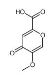 4H-Pyran-2-carboxylic acid, 5-methoxy-4-oxo-结构式