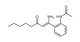 N-(2-(1-amino-3-oxooct-1-en-1-yl)phenyl)acetamide结构式