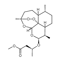 (S)-methyl 3-(((3R,5aS,6R,8aS,9R,10S,12R,12aR)-3,6,9-trimethyldecahydro-3H-3,12-epoxy[1,2]dioxepino[4,3-i]isochromen-10-yl)oxy)butanoate结构式