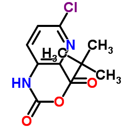 6-氯-2-甲酰基吡啶-3-氨基甲酸叔丁酯结构式
