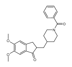 1-[(1-benzoylpiperidin-4-yl)methyl]-5,6-dimethoxyindan-1-one结构式