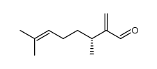 (3R)-α-methylene-3,7-dimethyl-6-octen-1-al结构式