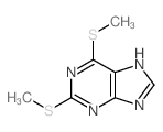 2,6-双(甲基硫代)-9H-嘌呤结构式