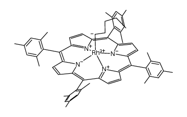 amyl(5,10,15,20-tetramesitylporphyrinato)rhodium(III)结构式