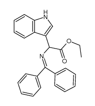 ethyl α-[(diphenylmethylene)amino]-(+/-)-3-indolacetate结构式