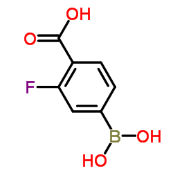 4-羧基-3-氟苯硼酸结构式