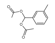 1,1-diacetoxy-1-(3-methylphenyl)-methane结构式