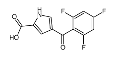 4-(2,4,6-三氟苯甲酰基)-1H-吡咯-2-羧酸结构式