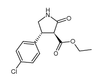 (3S,4R)-4-(4-chlorophenyl)-2-oxopyrrolidine-3-carboxylic acid ethyl ester结构式