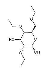 (2R,3R,4S,6R)-3,5-diethoxy-6-(ethoxymethyl)tetrahydro-2H-pyran-2,4-diol结构式