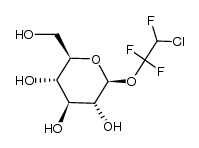 2-Chloro-1,1,2-trifluoroethyl &beta;-D-glucopyranoside结构式