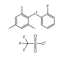 2-fluorophenyl(mesityl)iodonium trifluoromethanesulfonate结构式