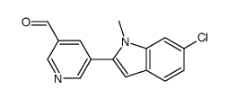 5-(6-氯-1-甲基-吲哚-2-基)烟醛结构式