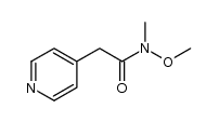 N-methyl-N-methoxy-2-(4-pyridinyl)acetamide结构式