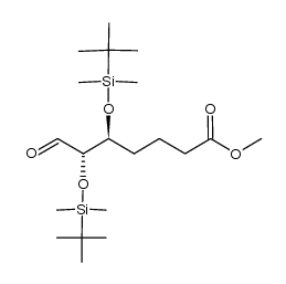 (5S,6S)-methyl 5,6-bis(tert-butyldimethylsilyloxy)-7-oxoheptanoate结构式