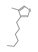 3-hexyl-4-methylthiophene结构式