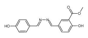 1-(3-methoxycarbonyl-4-hydroxybenzylidene)-2-(4-hydroxybenzylidene)hydrazine结构式