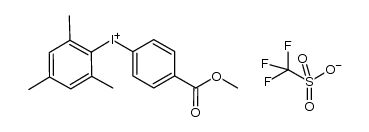 (4-(methoxycarbonyl)phenyl)(mesityl)iodonium trifluoromethanesulfonate结构式