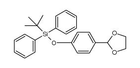 (4-(1,3-dioxolan-2-yl)phenoxy)(tert-butyl)diphenylsilane结构式