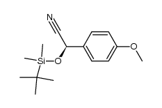 (R)-(+)-α-[(tert-butyldimethylsilyl)oxy]-α-(4-methoxyphenyl)acetonitrile结构式
