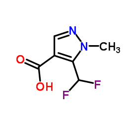 5-(二氟甲基)-1-甲基-1H-吡唑-4-甲酸结构式