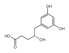 5-(3,5-dihydroxyphenyl)-4-hydroxyvaleric acid结构式