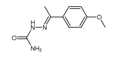 (E)-2-(1-(4-methoxyphenyl)ethylidene)hydrazinecarboxamide结构式