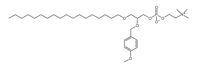 1-O-octadecyl-2-O-(4-methoxybenzyl)-sn-glycero-3-phosphocholine结构式