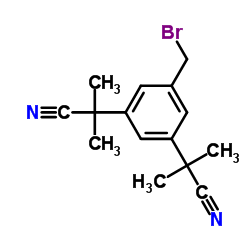 5-溴甲基-a,a,a',a'-四甲基-1,3-二乙氰基苯结构式