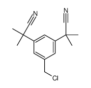 2-[3-(chloromethyl)-5-(2-cyanopropan-2-yl)phenyl]-2-methylpropanenitrile结构式