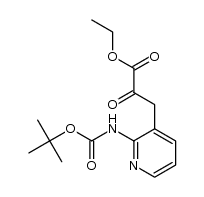 Ethyl 3-{2-[(tert-butoxycarbonyl)amino]-3-pyridyl}-2-oxopropanoate结构式