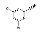 6-Bromo-4-chloro-2-pyridinecarbonitrile结构式