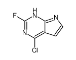 4-Chloro-2-fluoro-1H-pyrrolo[2,3-d]pyrimidine结构式