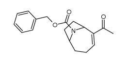 (1R)-2-acetyl-9-(benzyloxycarbonyl)-9-azabicyclo[4.2.1]-2-nonene结构式