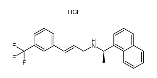 (R)-α-methyl-N-[3-[3-(trifluoromethyl)phenyl]propyl-2-ene]-1-naphthalenemethaneamine hydrochloride结构式
