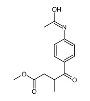 methyl 4-(4-acetamidophenyl)-3-methyl-4-oxobutanoate结构式